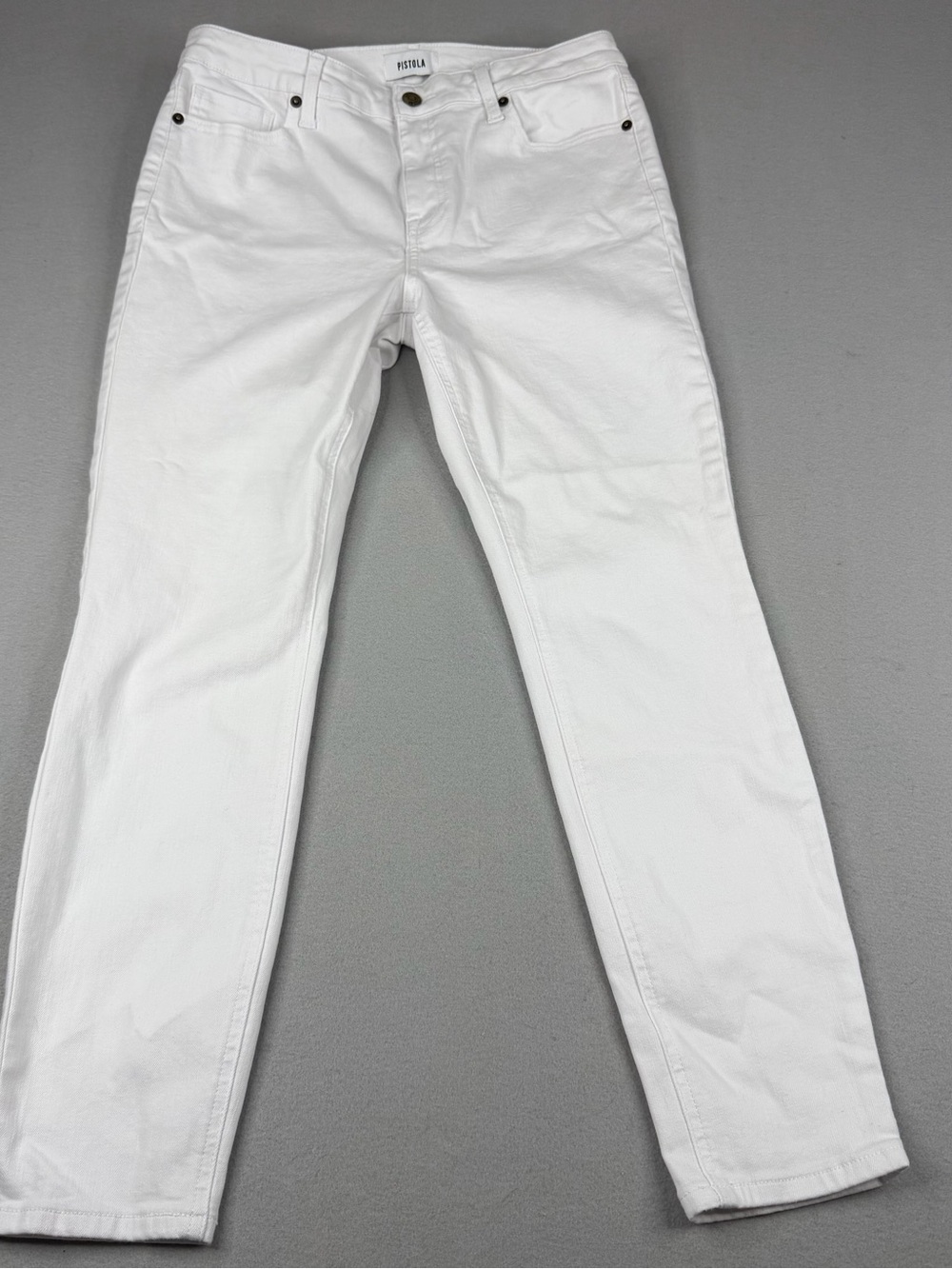 Pistola Jennifer Jeans 30 Oslo White High Rise Skinny Ankle Stretch Denim